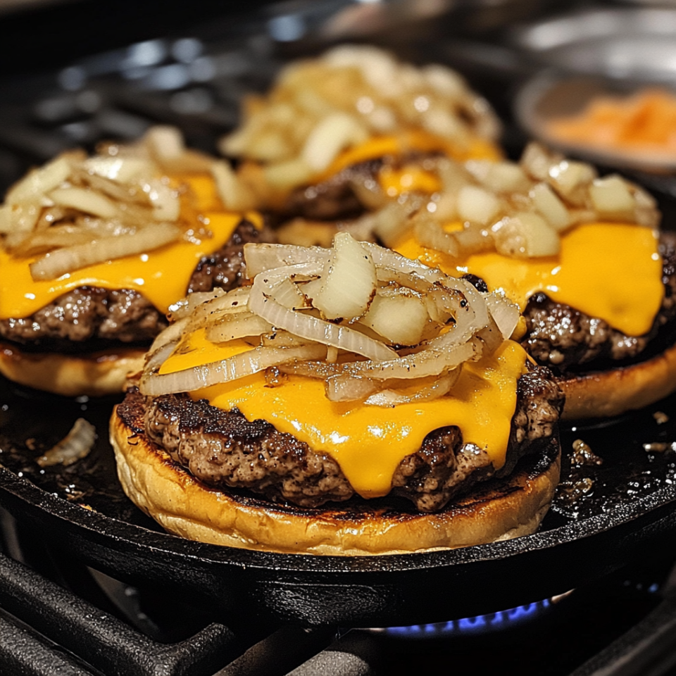 Classic Oklahoma Onion Smash Burger The Best Guilty Pleasure