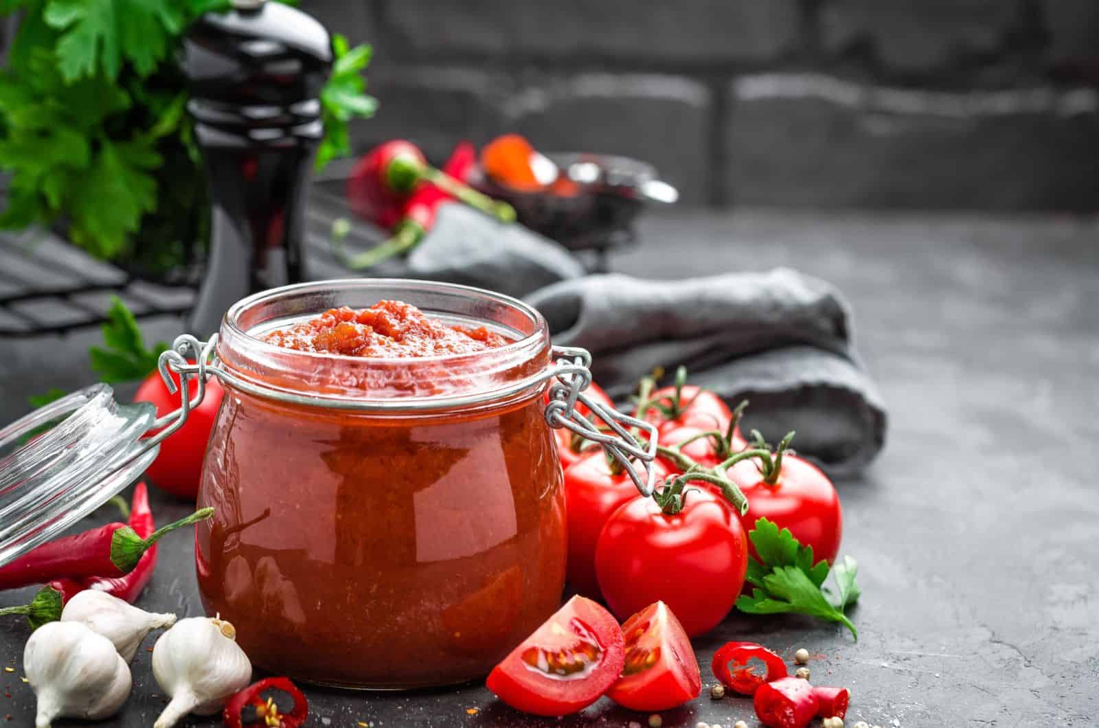 Ketchup picante o salsa de tomate