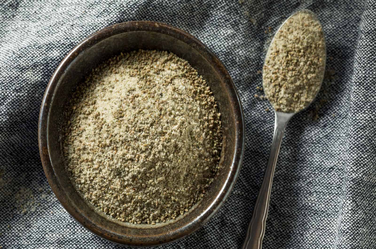 healthy dry organic celery salt in a bowl