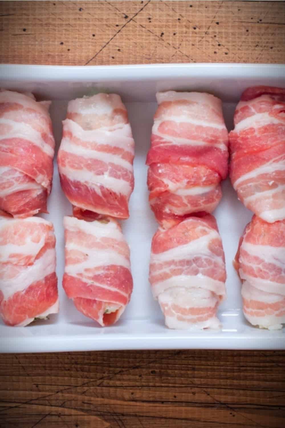 raw bacon rolls