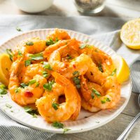 delicious shrimps on a plate