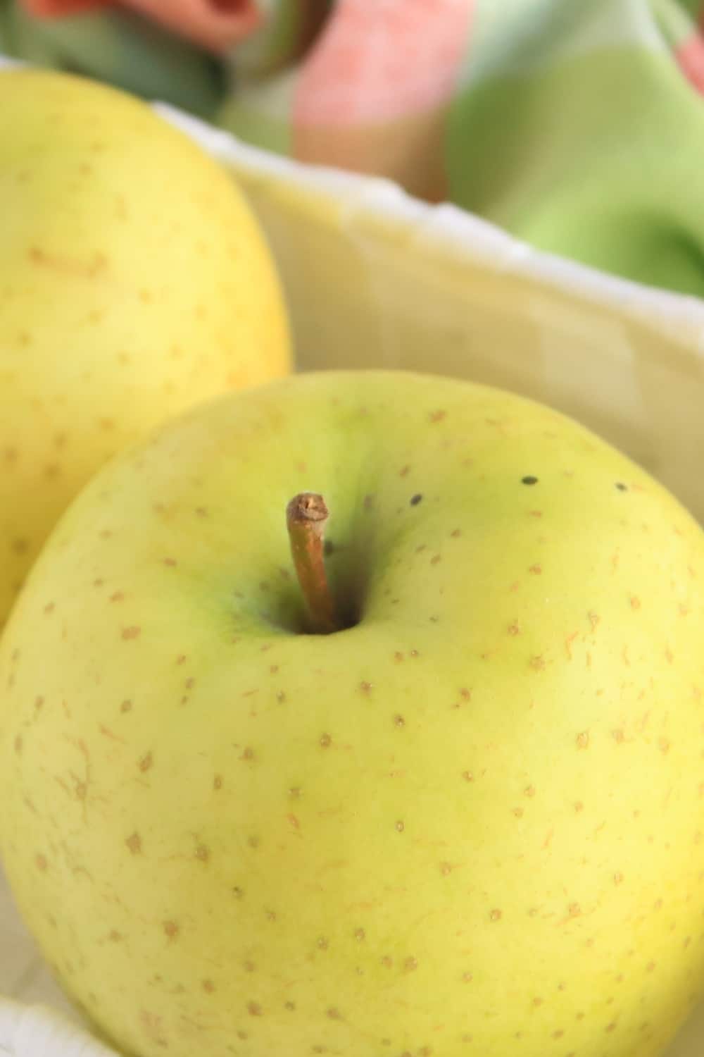 Japanese yellow and pale green apples Orin