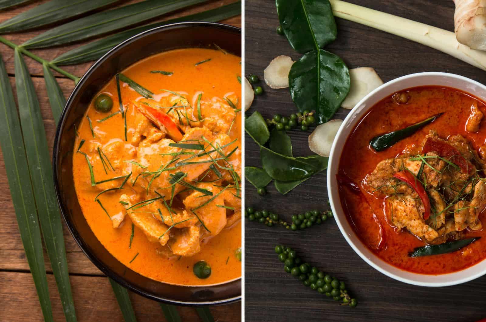 Panang Curry and Red Curry