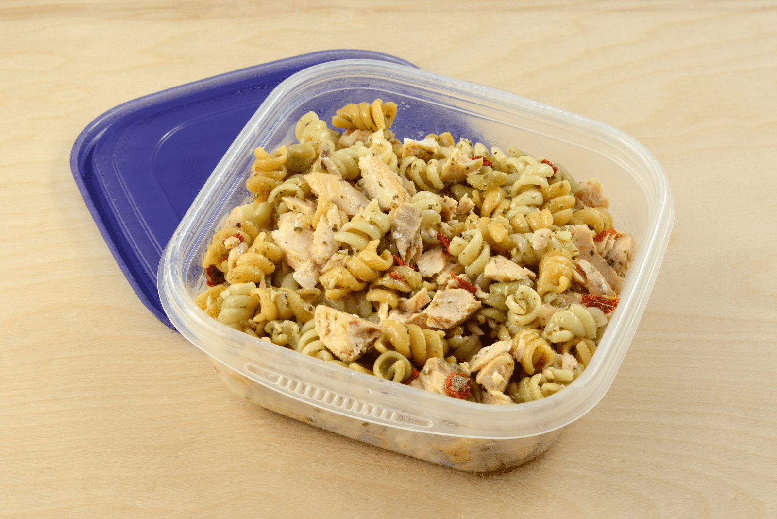 Pasta Salad in a plastic container