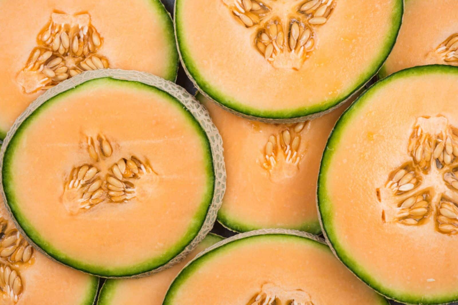 Cantaloupe melon slices