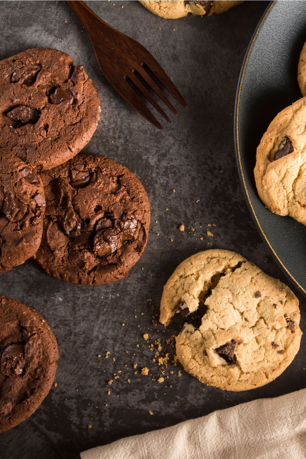 Crumbl cookie at table