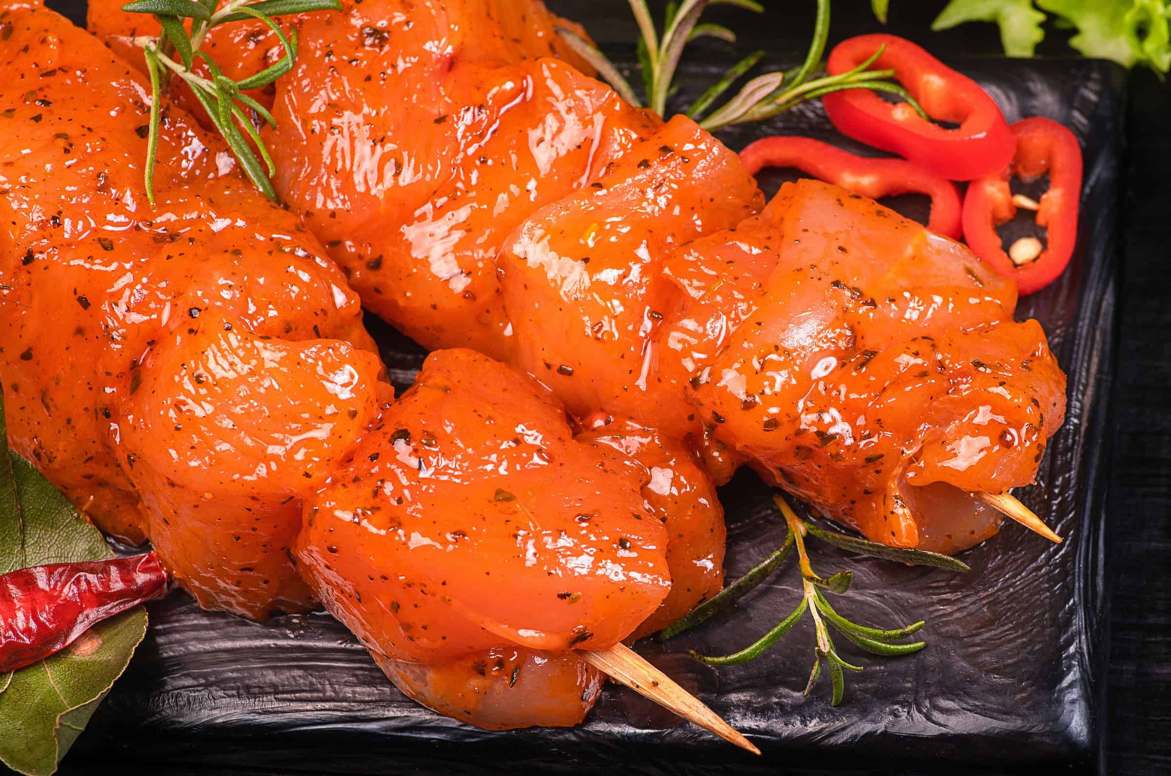 Marinated Chicken on stick