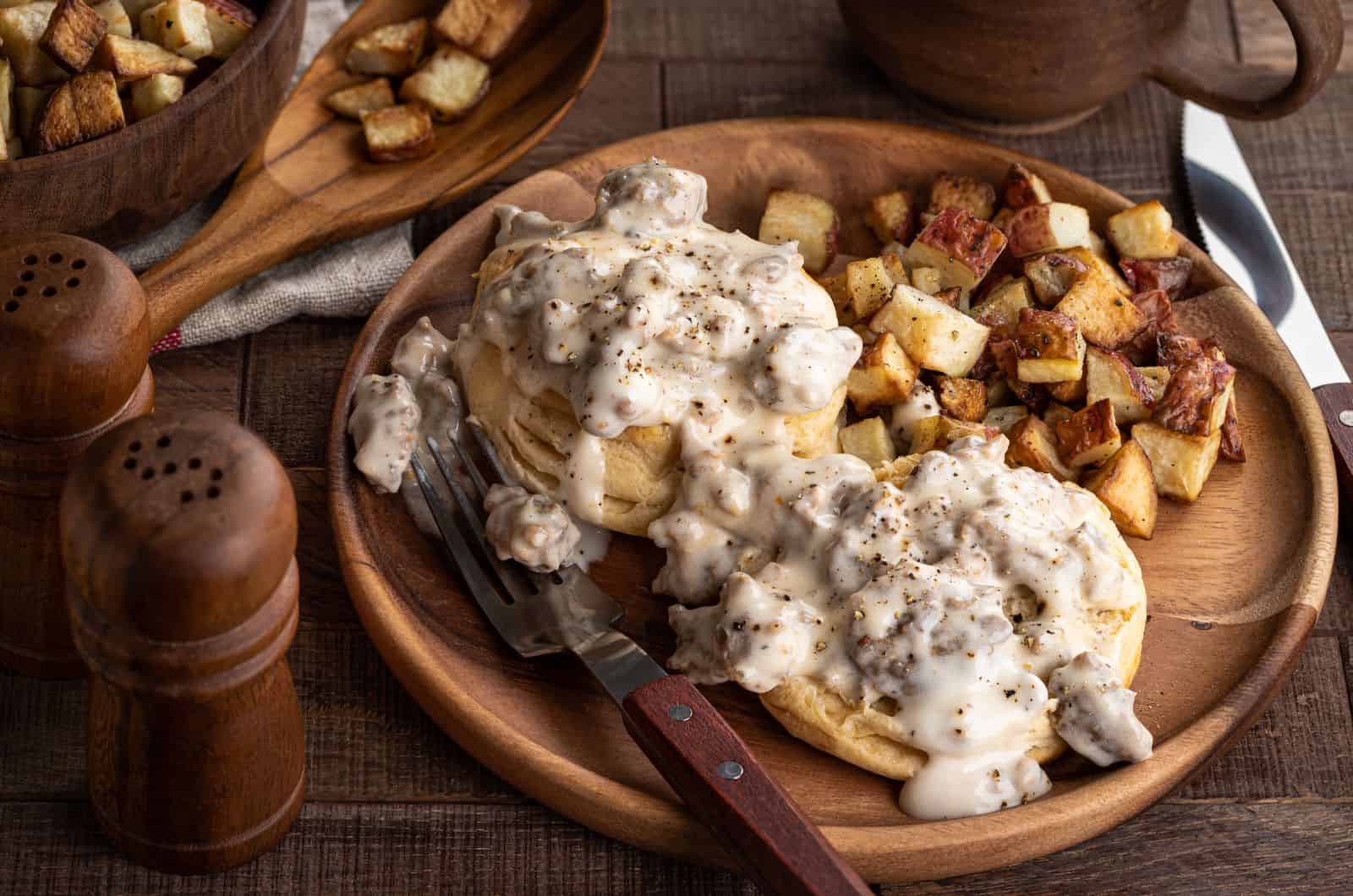 Sausage Gravy in plate