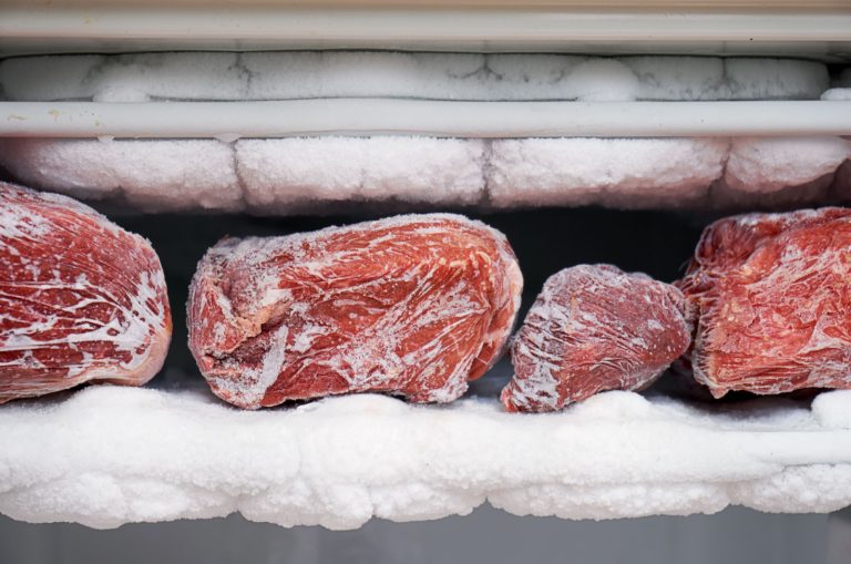 meat in the freezer