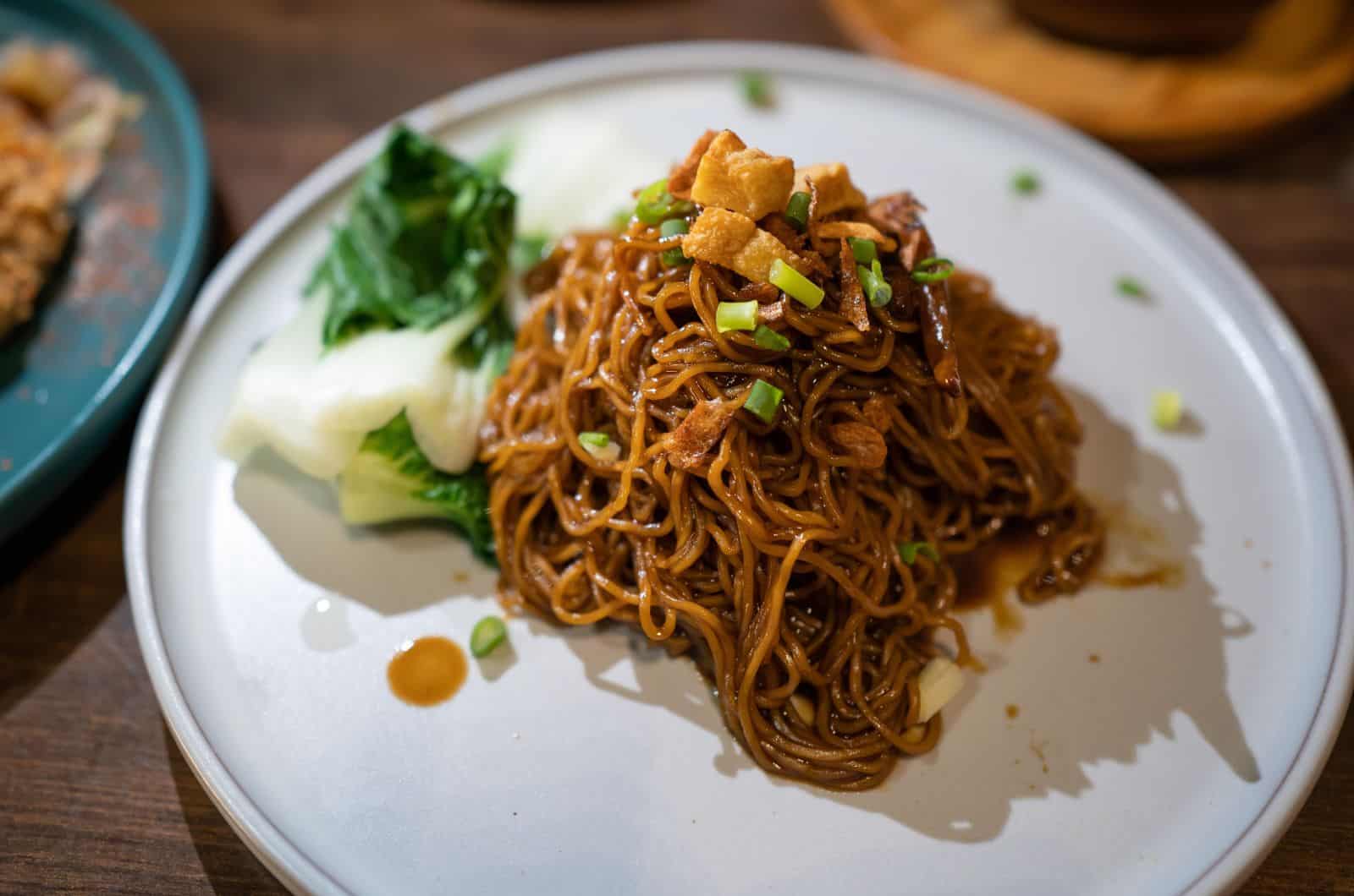 Tan Tan Noodles served on plate