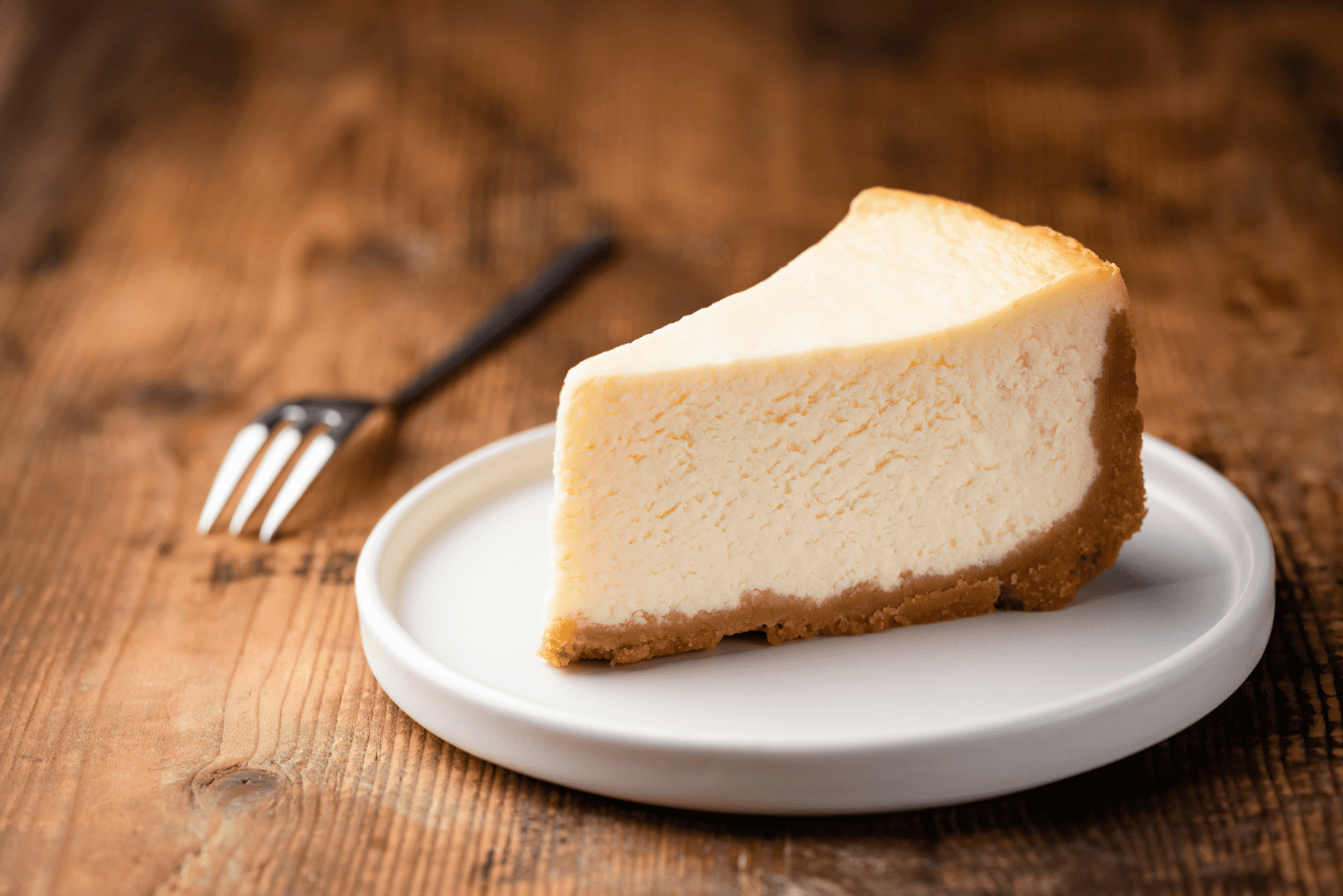 cheesecake on a white plate