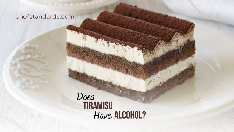 Tiramisu on a white plate