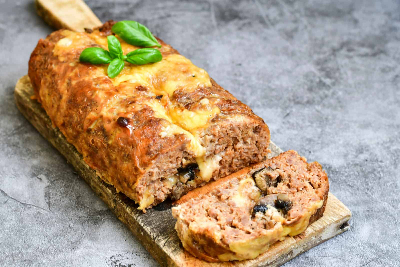 Home made baked delicious italian traditional meatloaf