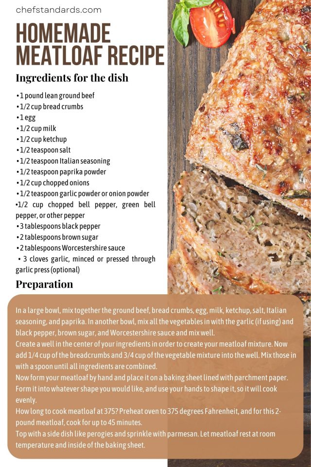 How Long To Cook Meatloaf At 375? + Easy Recipe
