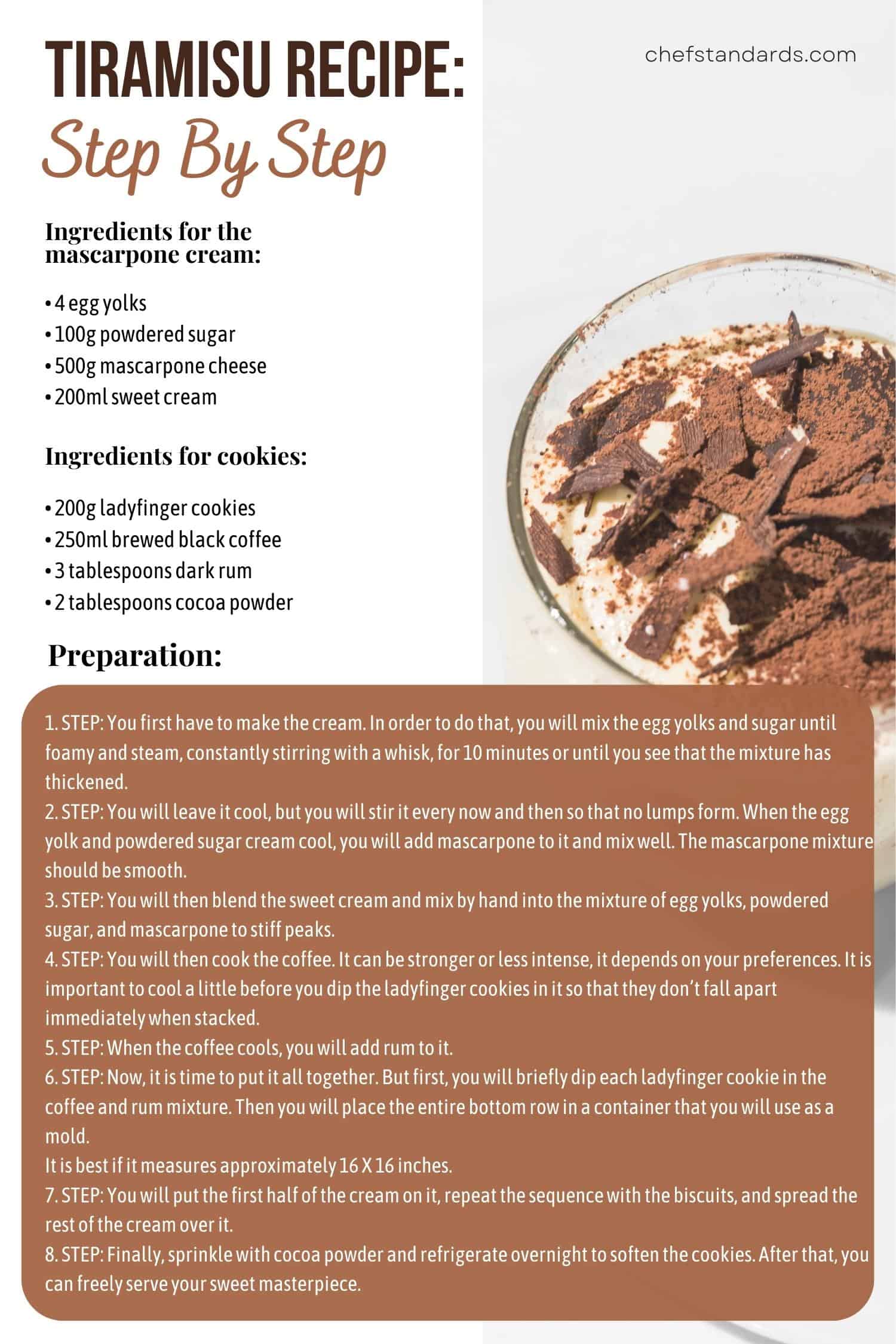 recette du tiramisu