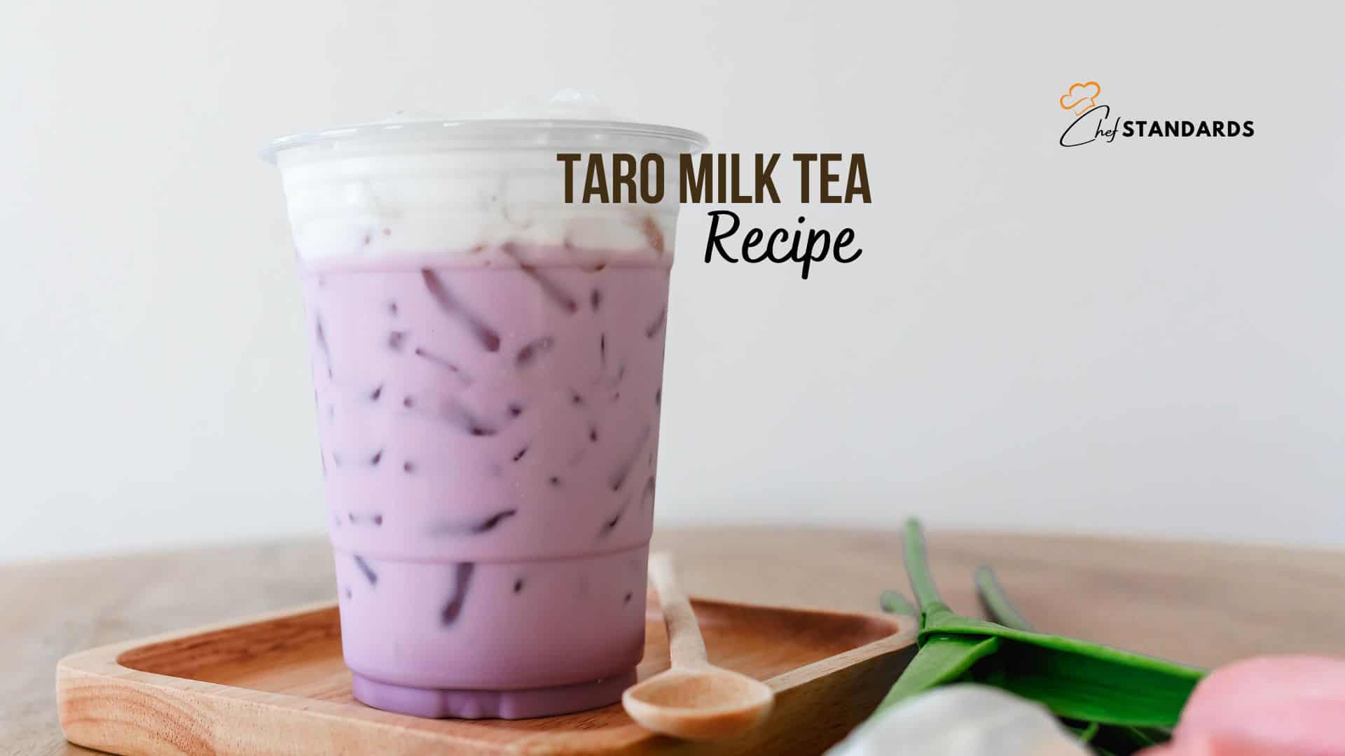photo of taro milk tea