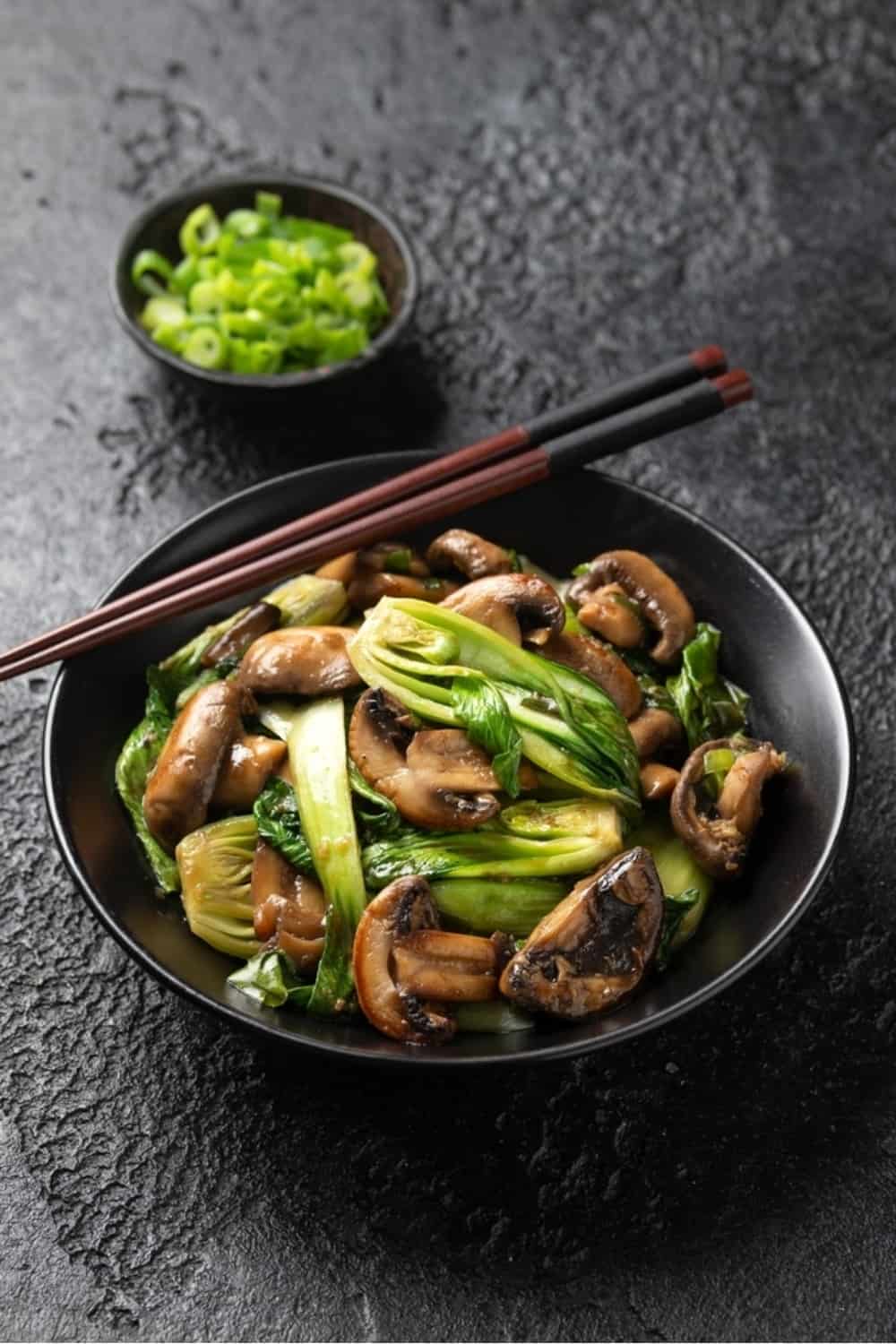 bok choy meal with a salad