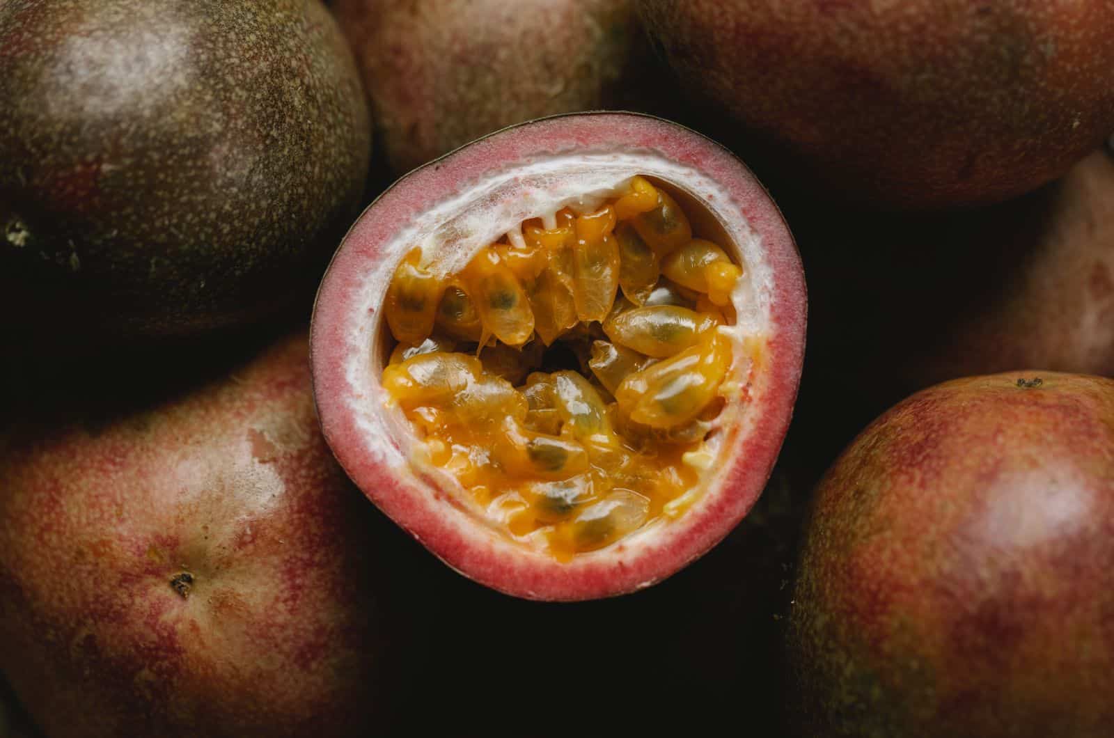 Foto ravvicinata del frutto della passione