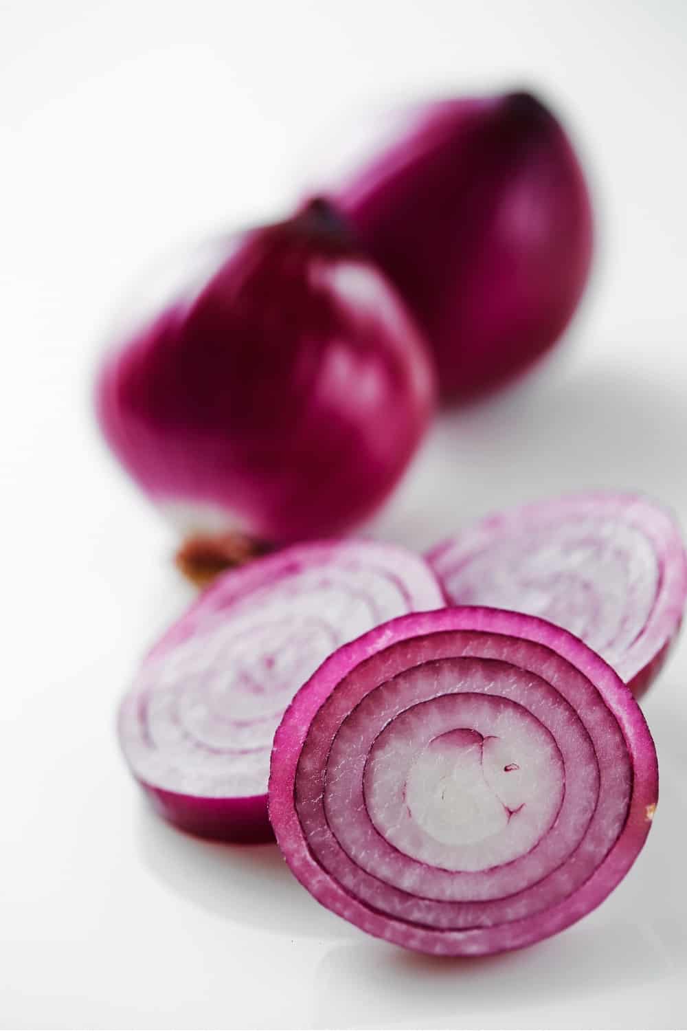 cut up blue onion