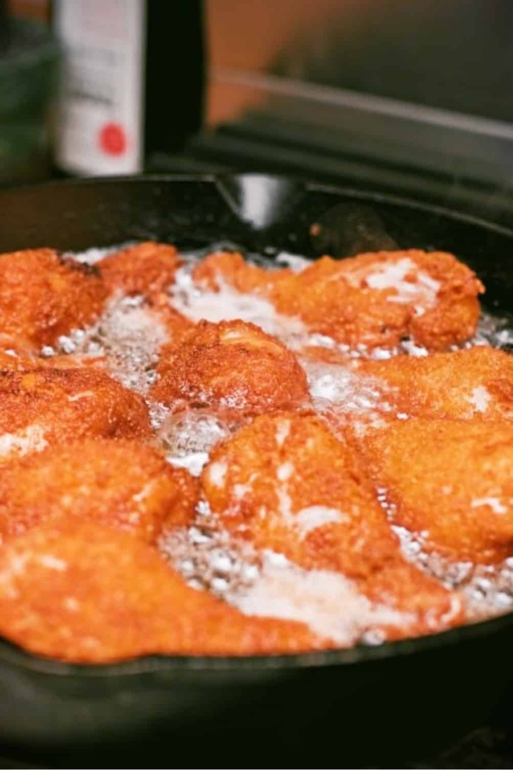 fried chicken frying