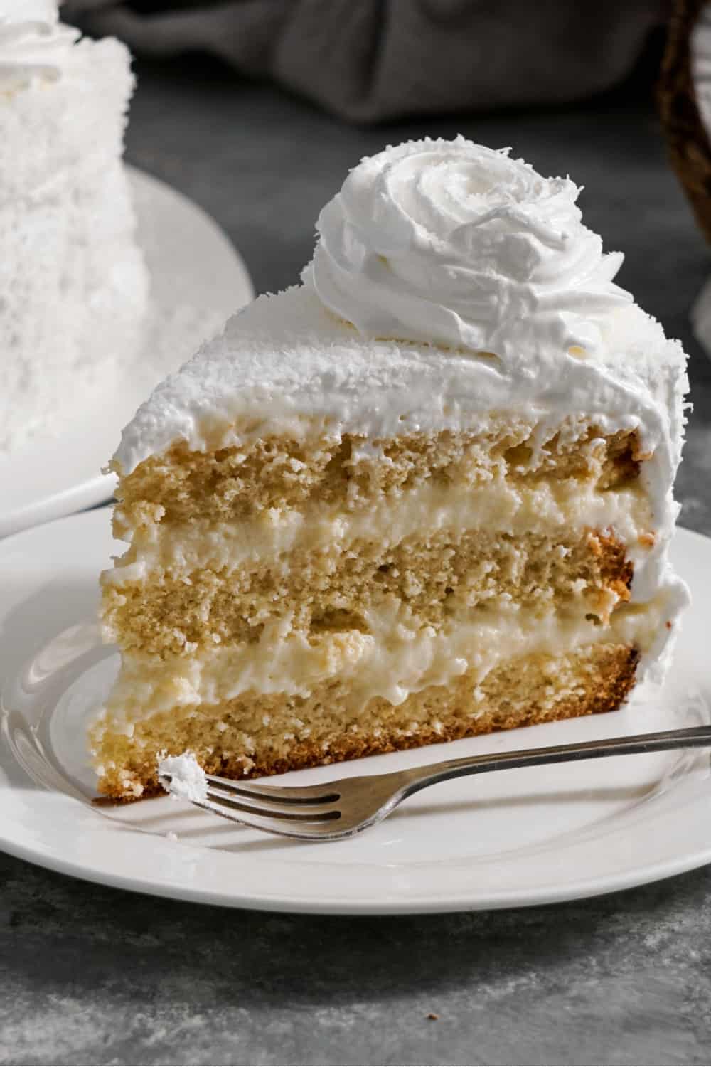 piece of coconut cake