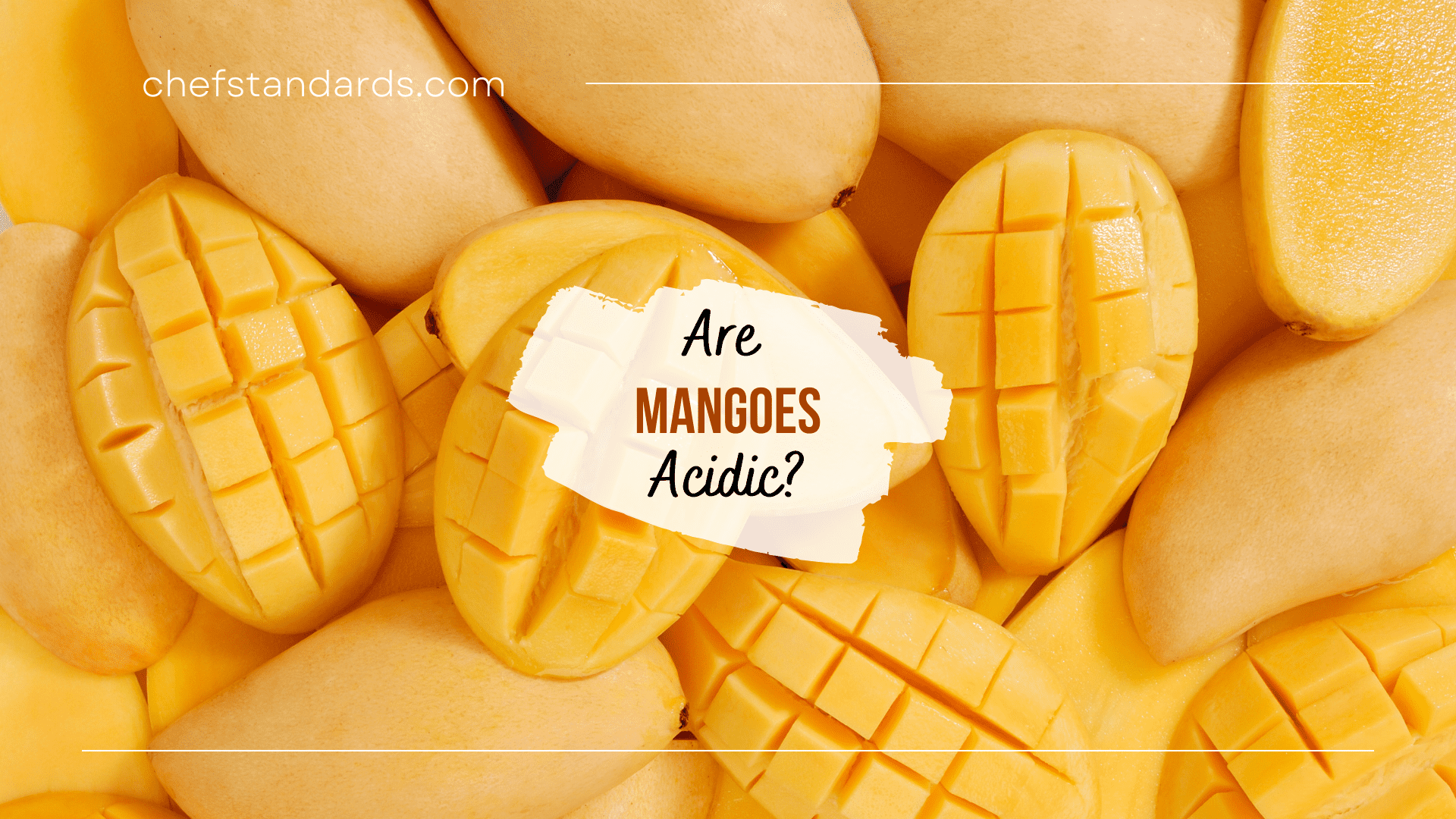 cut up ripe mangoes