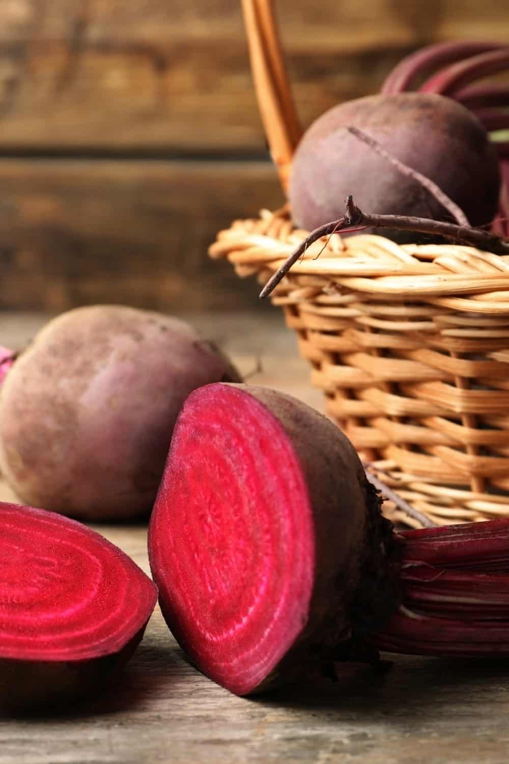 Beet in and by basket