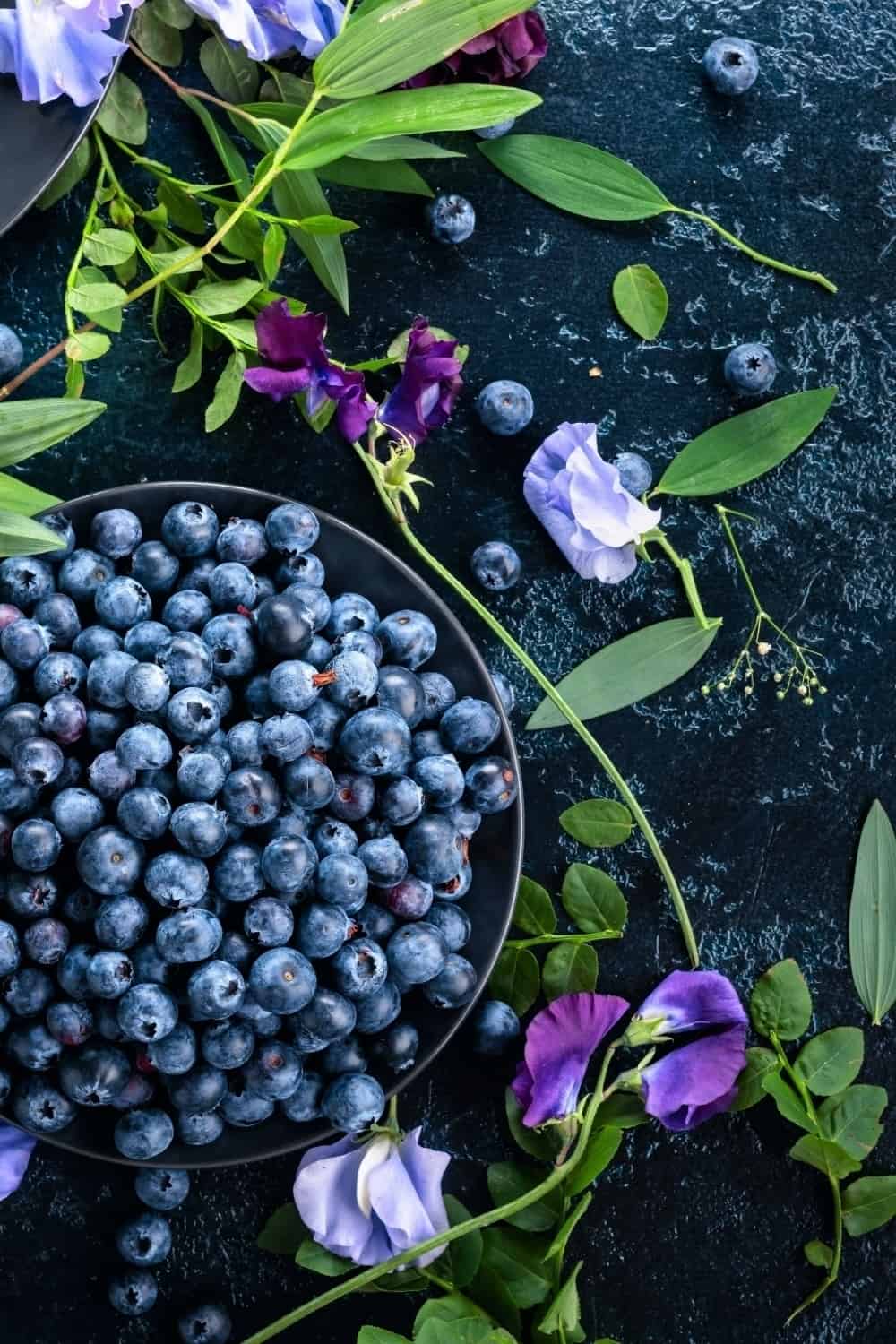 Blaubeeren auf dem Tisch