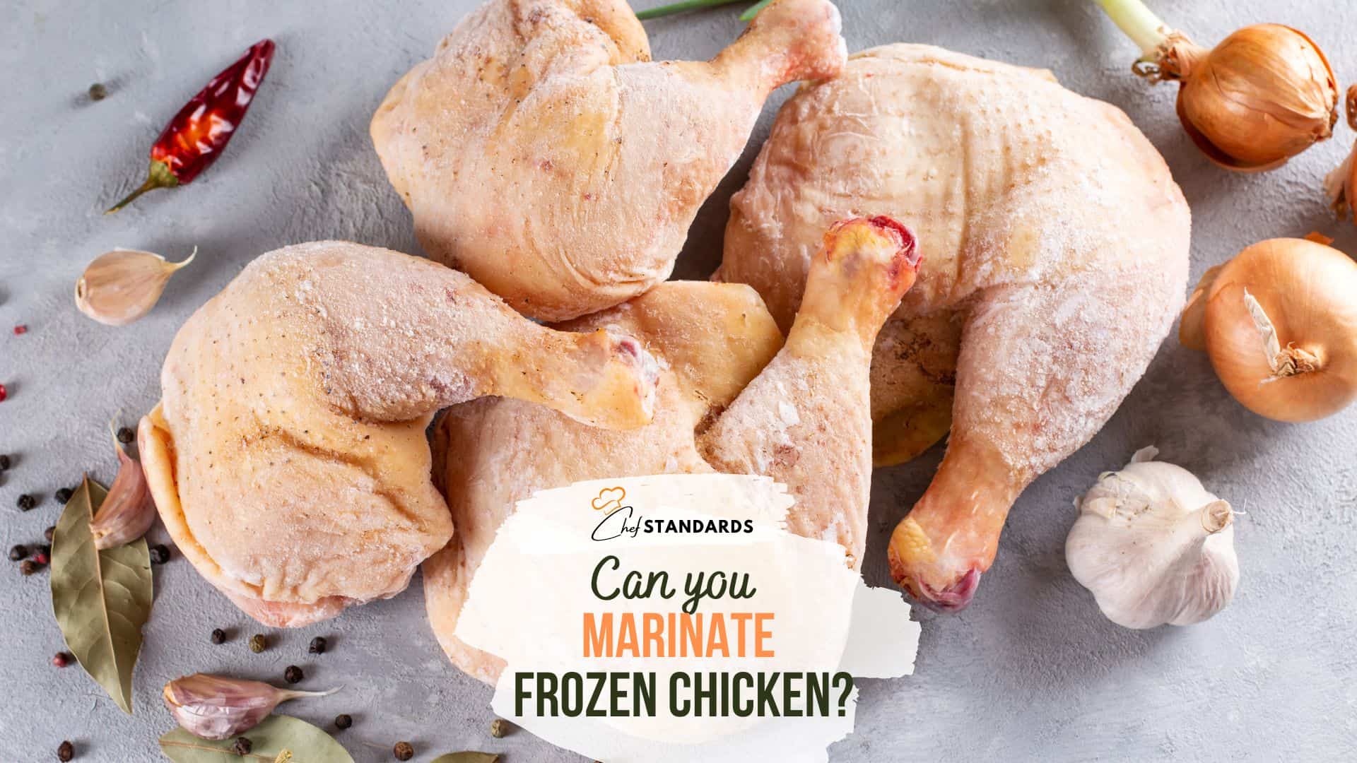 frozen chicken on table
