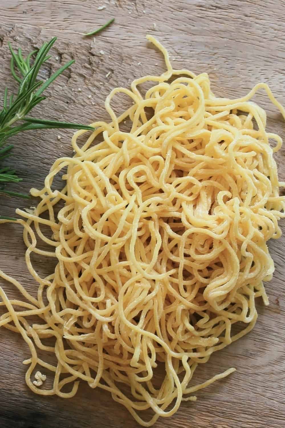 Egg Noodles on table