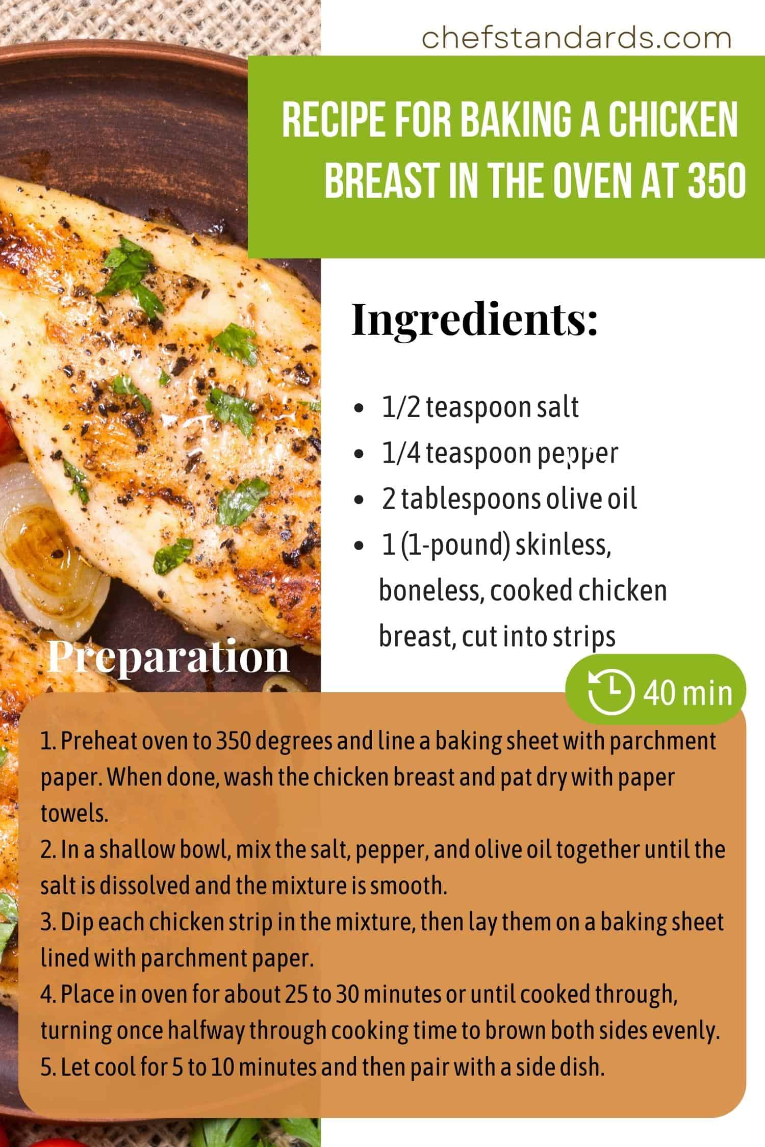 Recipe For Baking A Chicken Breast In The Oven At 350
