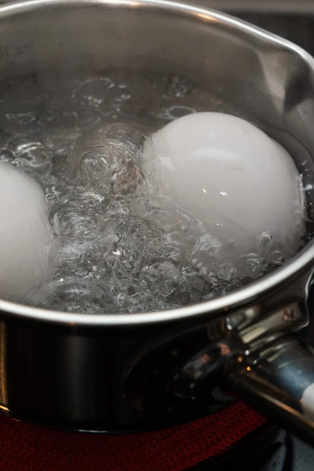 boiling eggs on stove