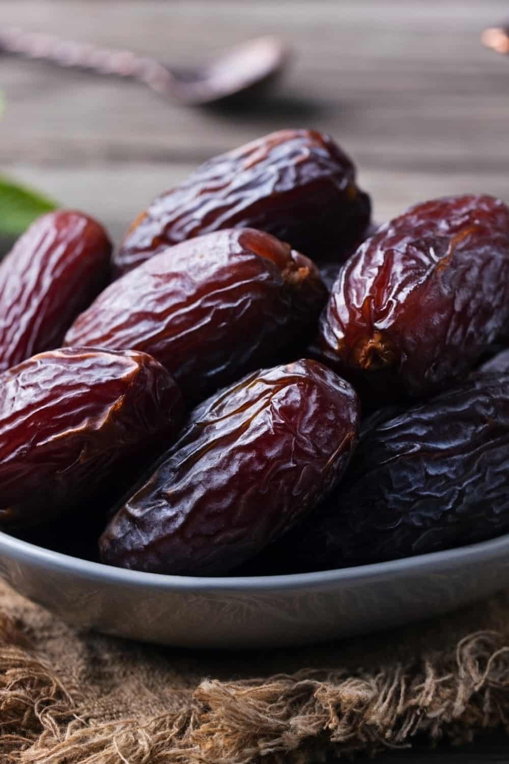 dates in white bowl