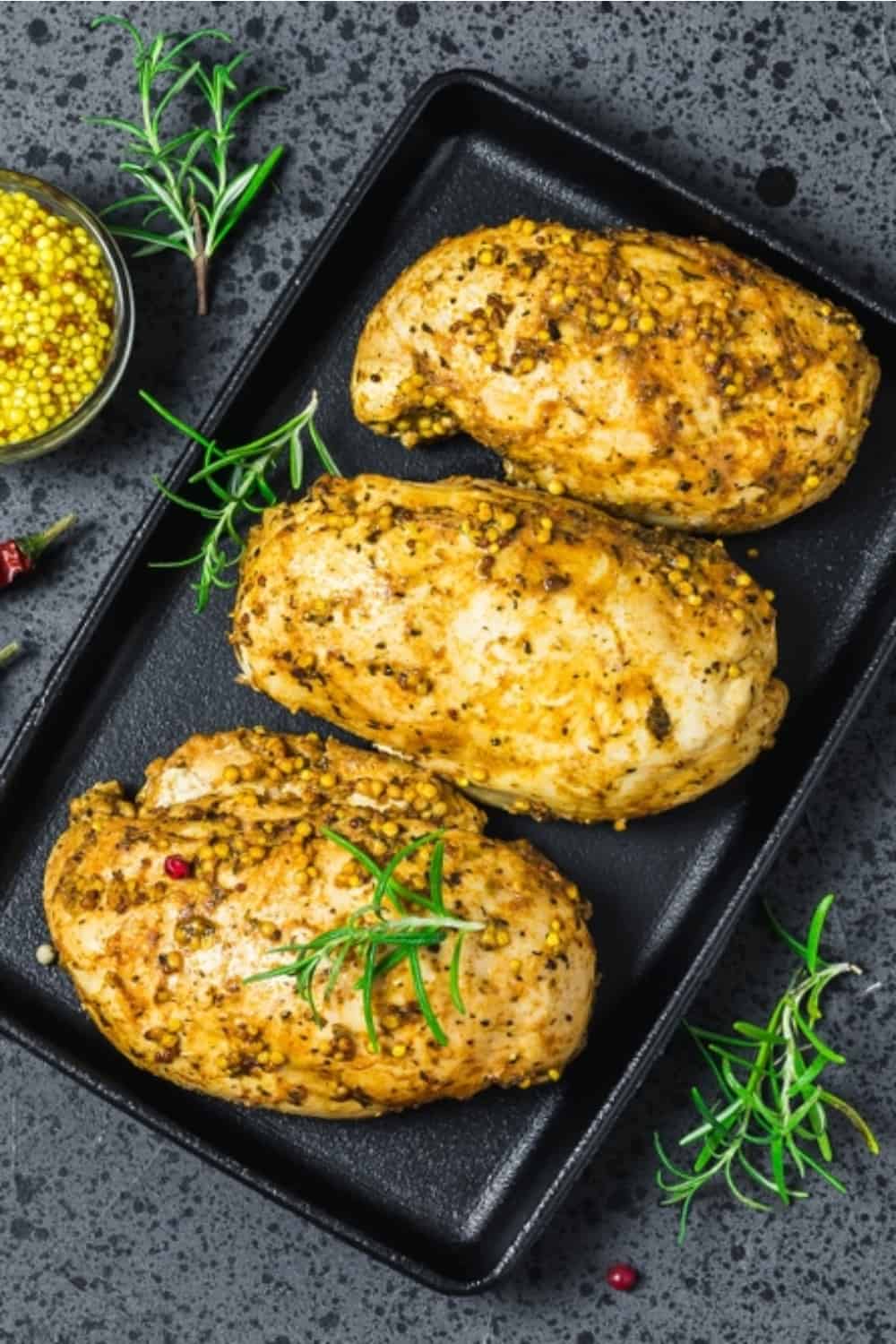 juicy chicken breast with herbs