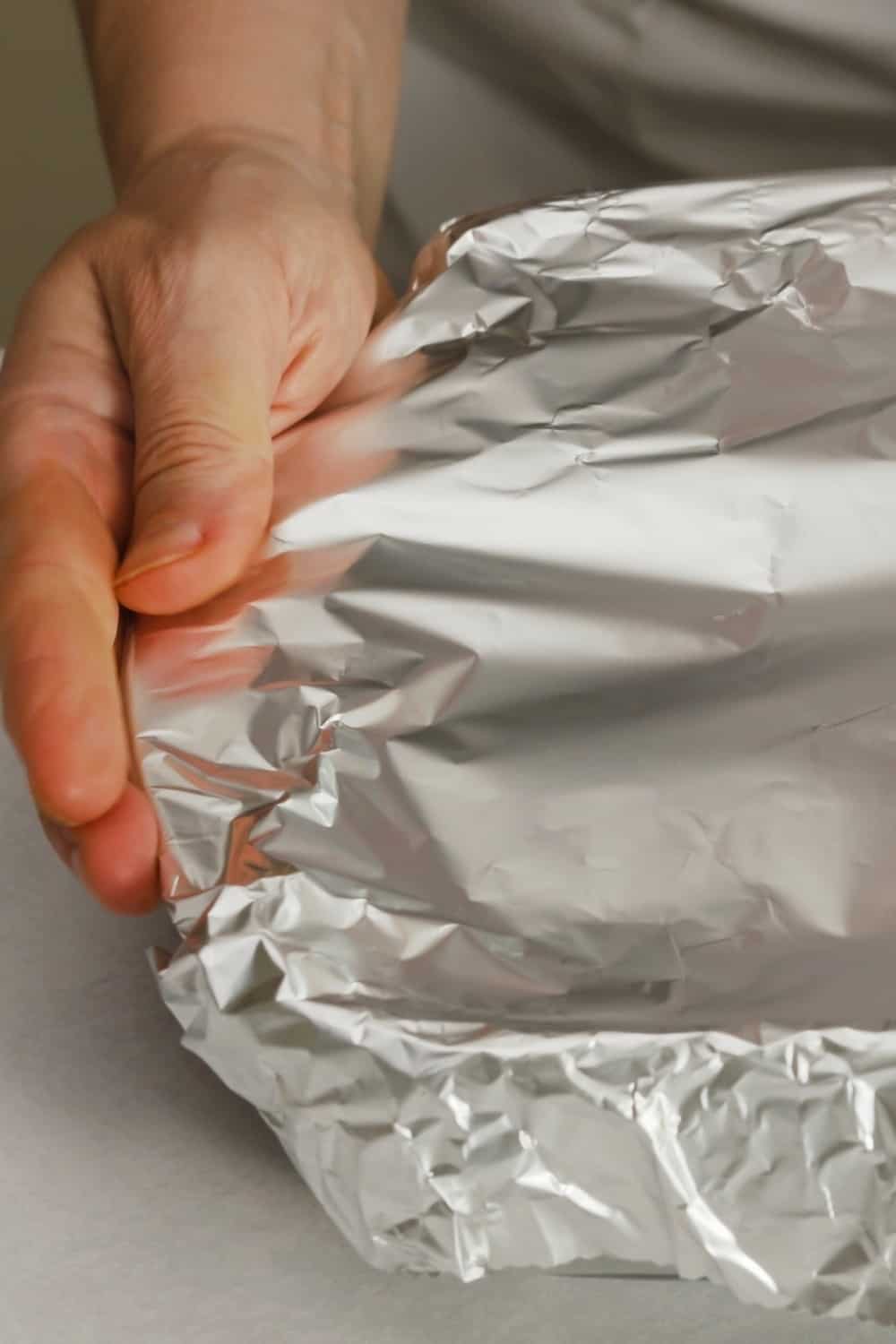 wrapped up dish in foil