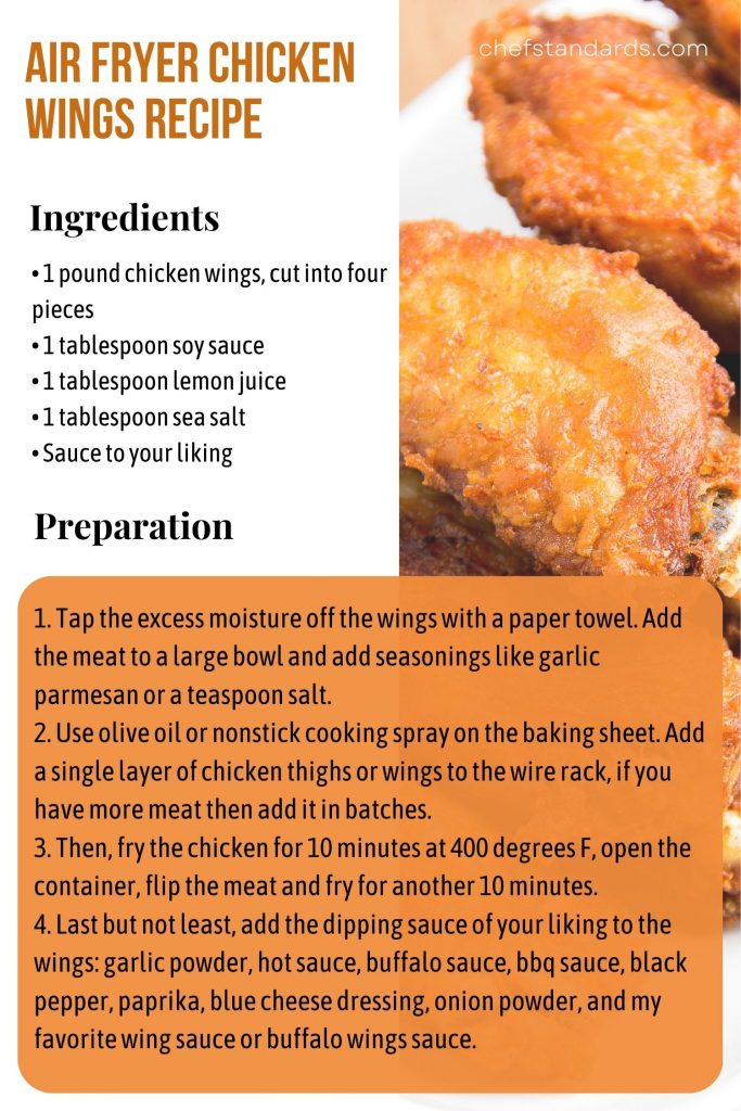 How Long To Air Fry Chicken Wings At 400 Degrees?