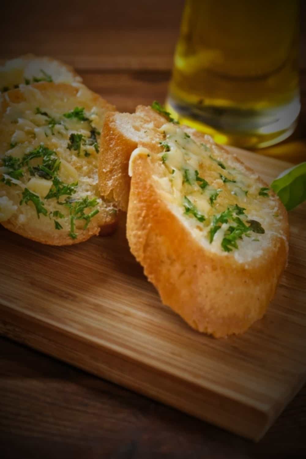 Benihana Garlic Butter on slices of bread.
