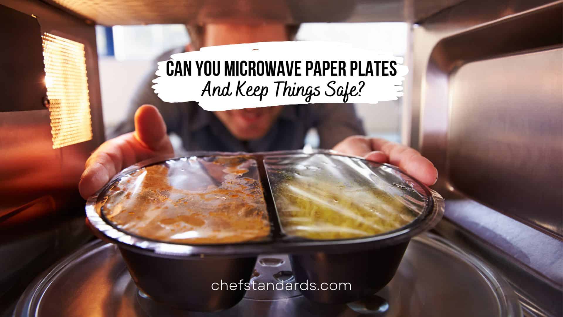 putting dish in microwave