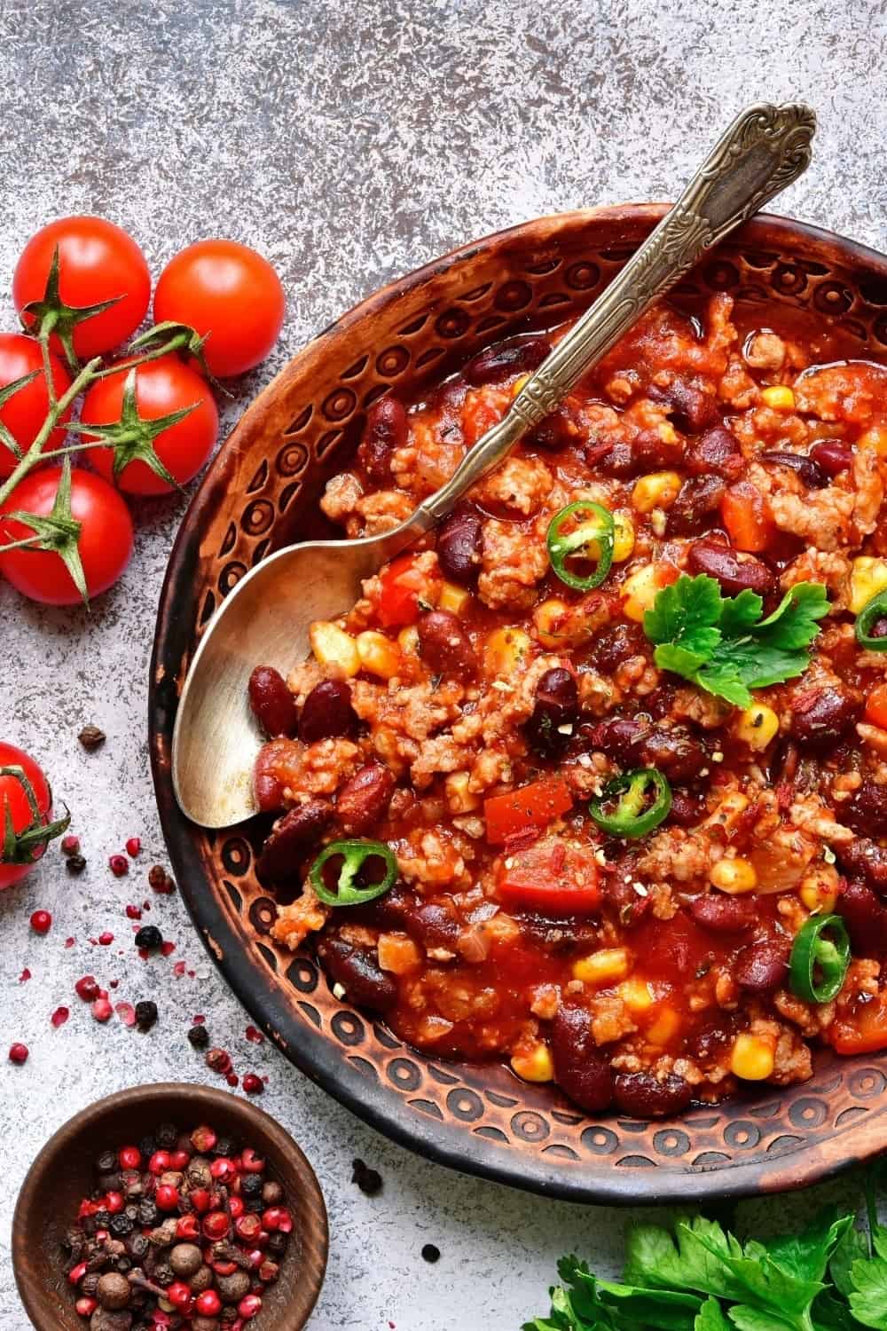 Chili in plate