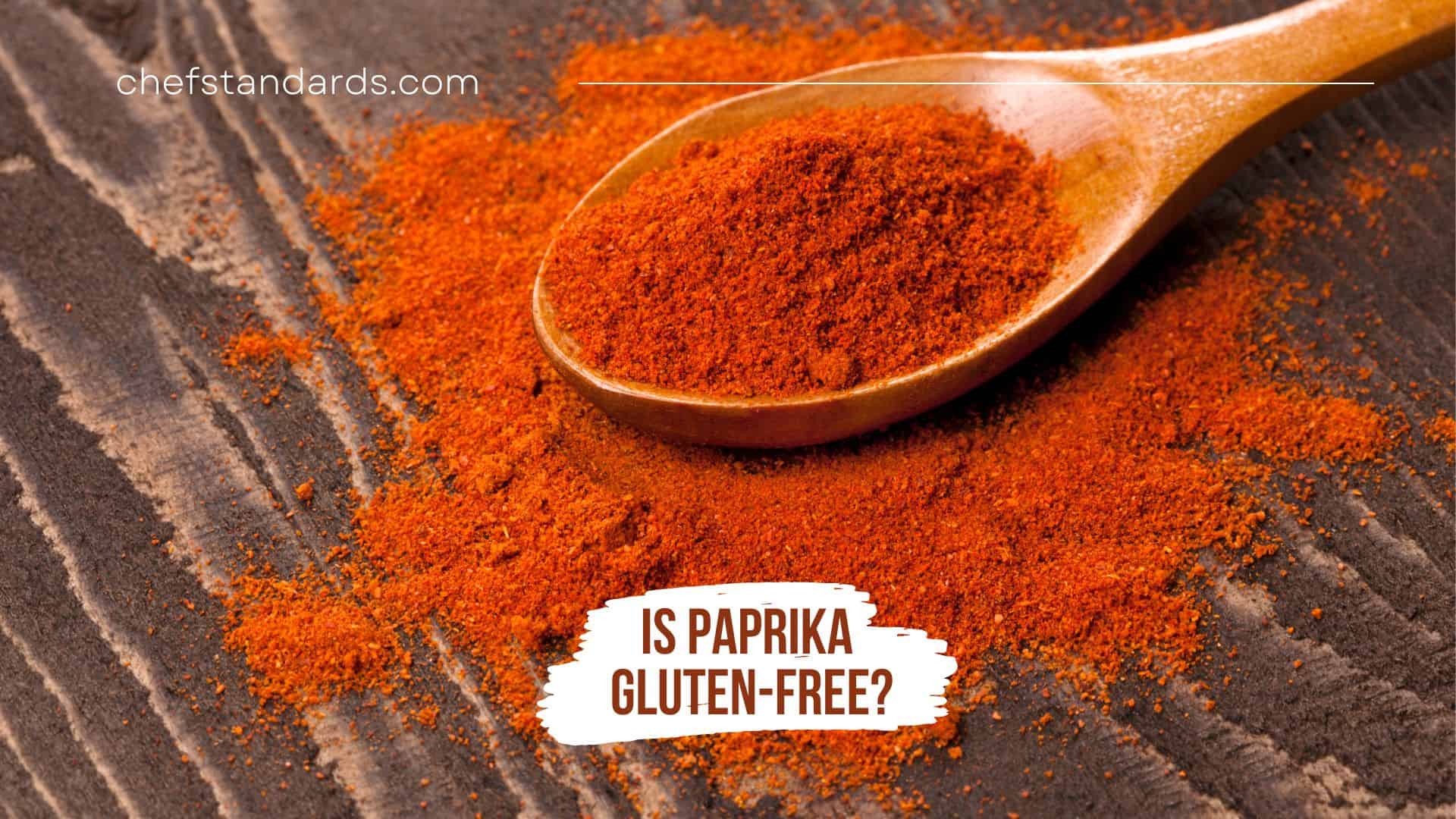 a wooden spoon full of paprika powder