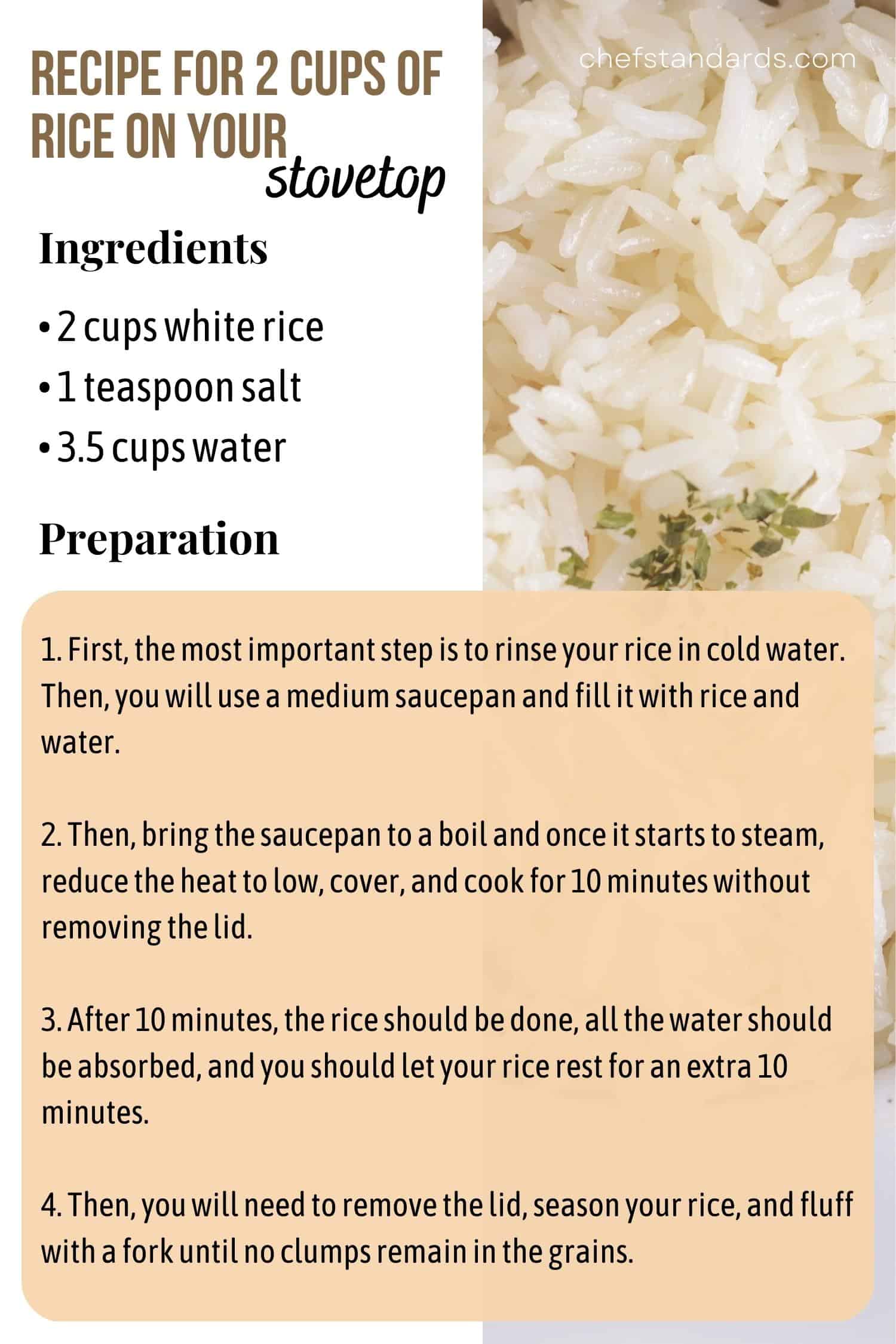 Recipe For 2 Cups Of Rice On Your stovetop