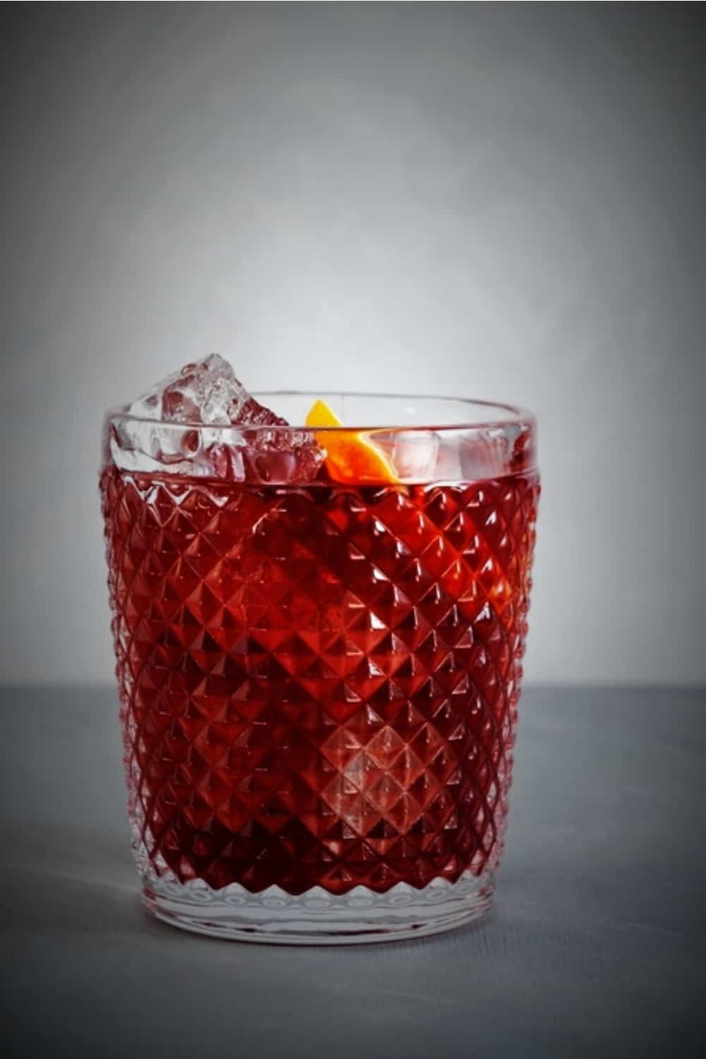 Red vermouth in a glass