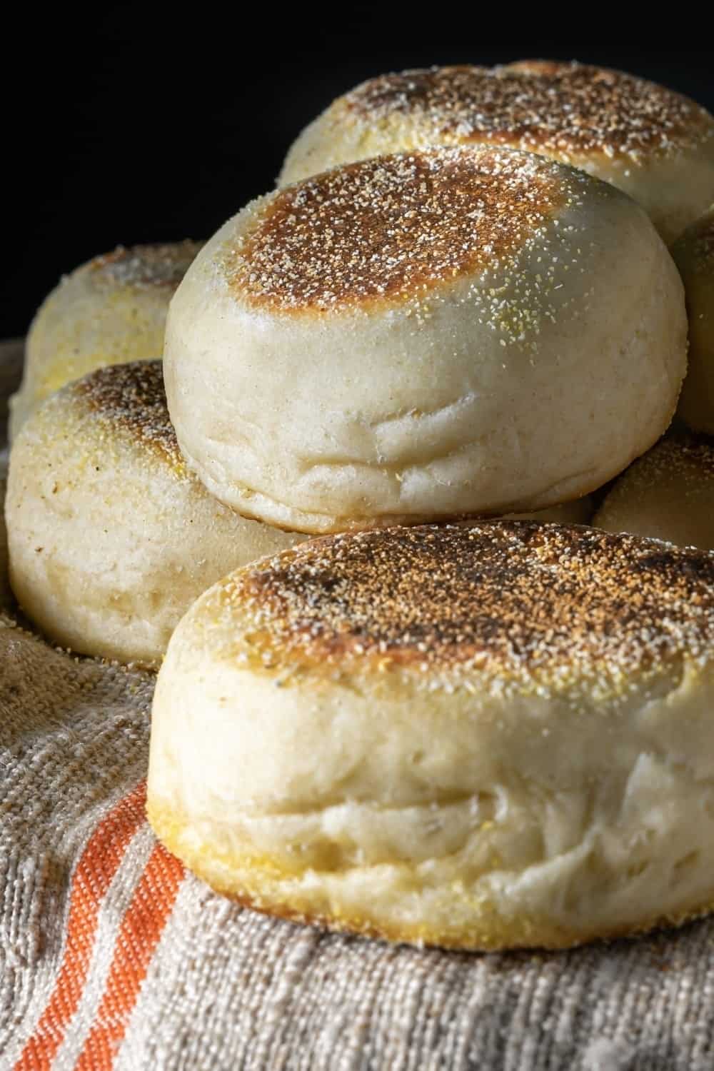 a batch of english muffins