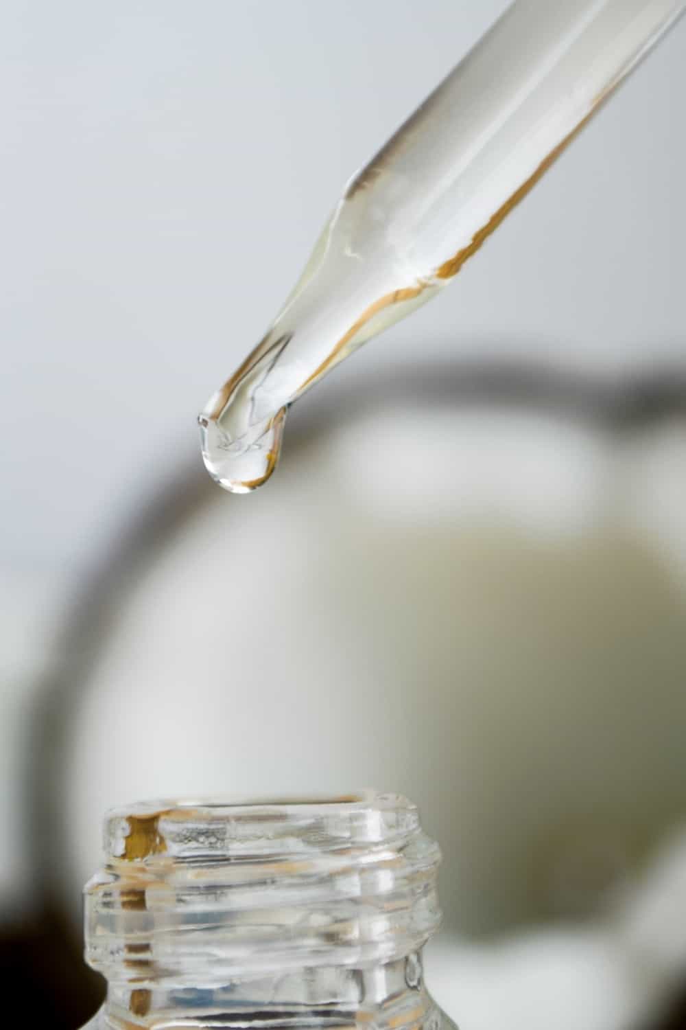 liquid coconut oil prepared for cosmetic purposes