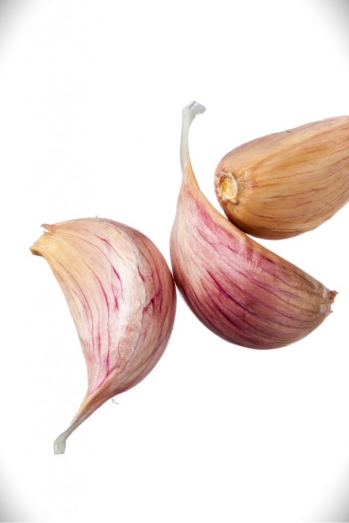 three cloves of garlic