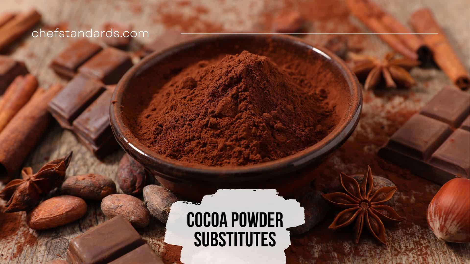cocoa powder substitue in a bowl