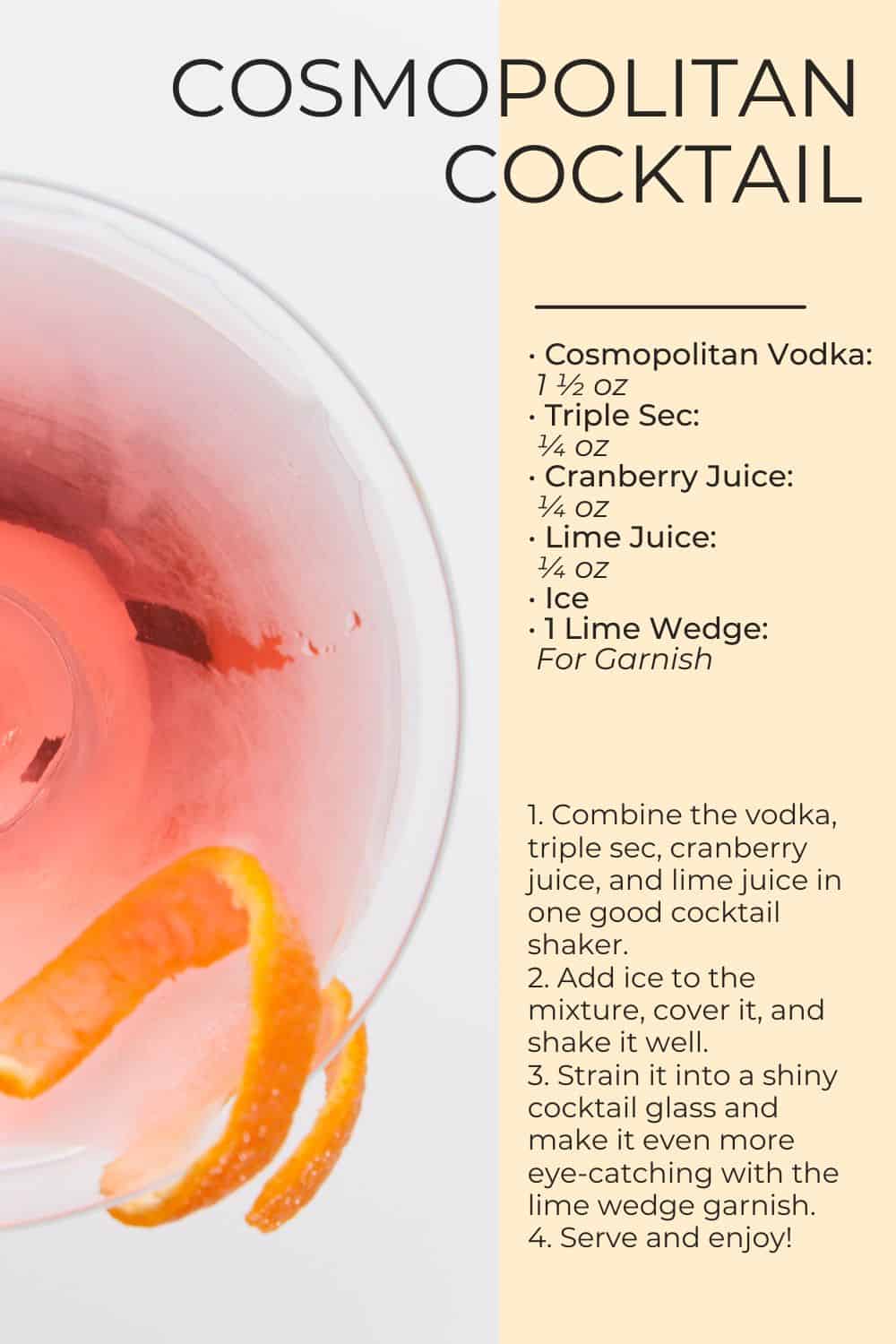 Cosmopolitan Cocktail