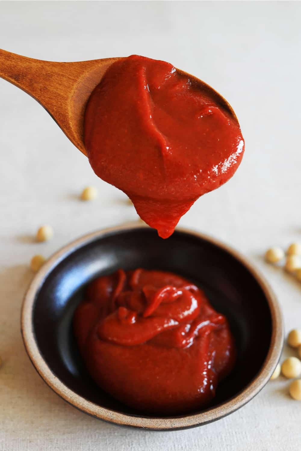 Gochujang in a black bowl