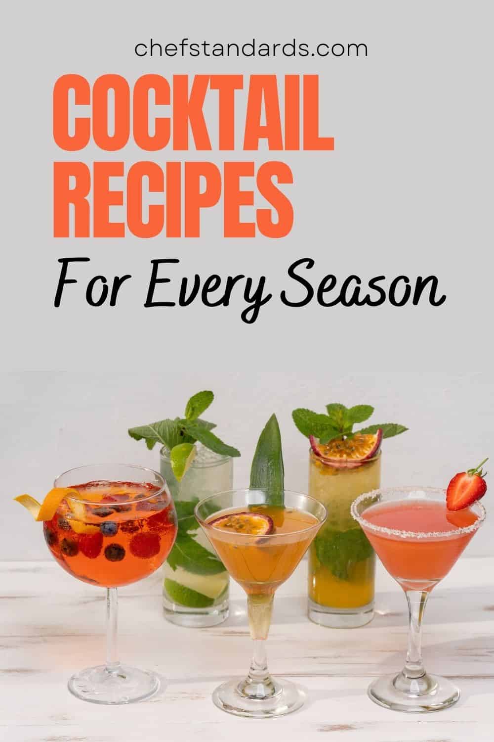 cocktail recipes pin image