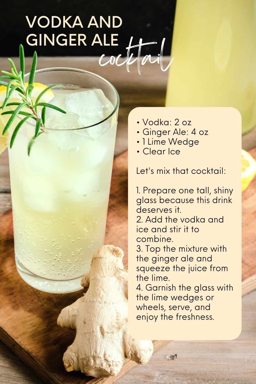 Recette de la vodka et du soda au gingembre